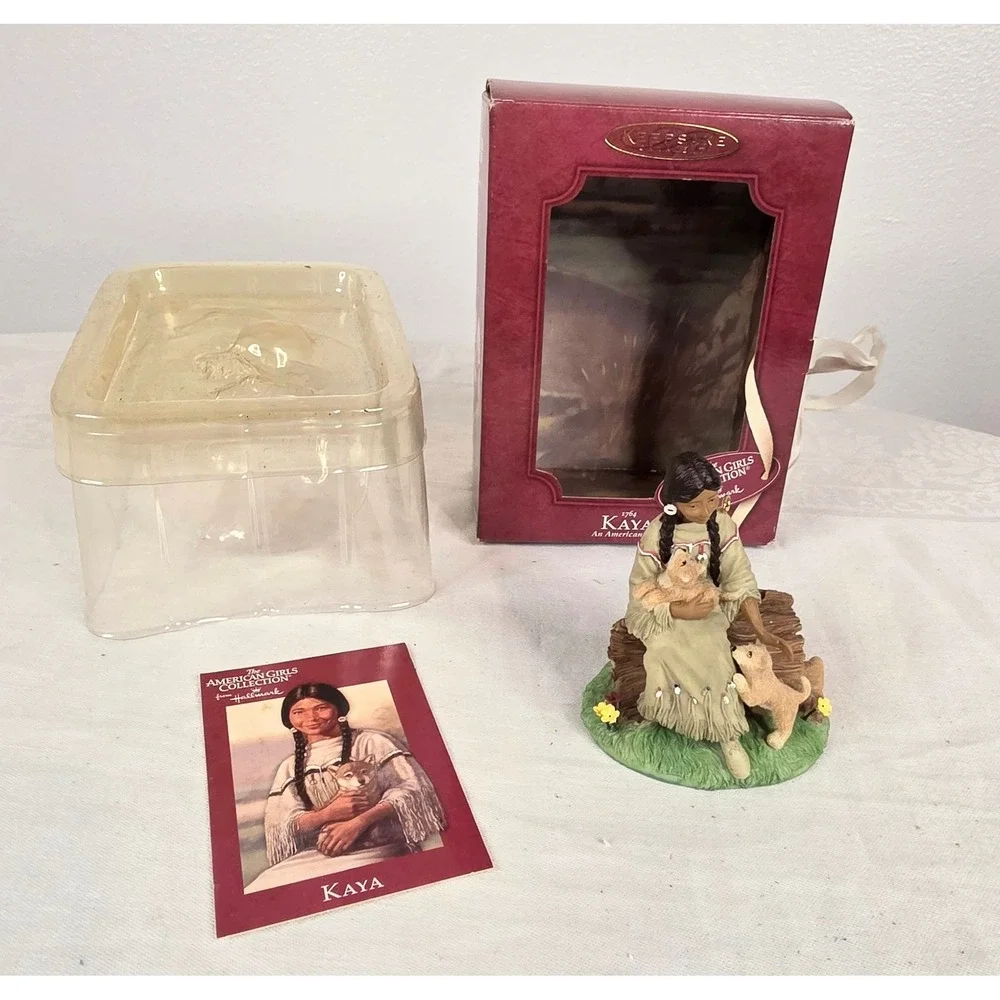 Hallmark Keepsake Ornament American Girl Kaya 1764 Nez Perce with Puppies Boxed